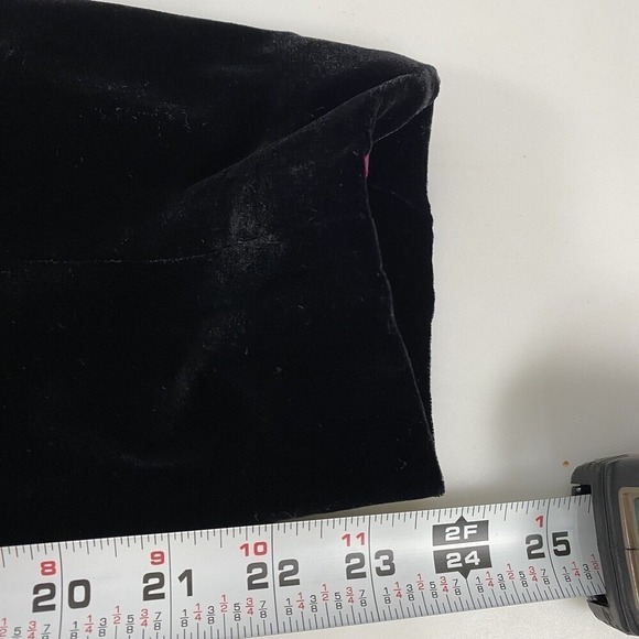 Ann Taylor Womens Velvet Silk Lined Blazer jacket size 14 Black Boho Holiday - Picture 9 of 10